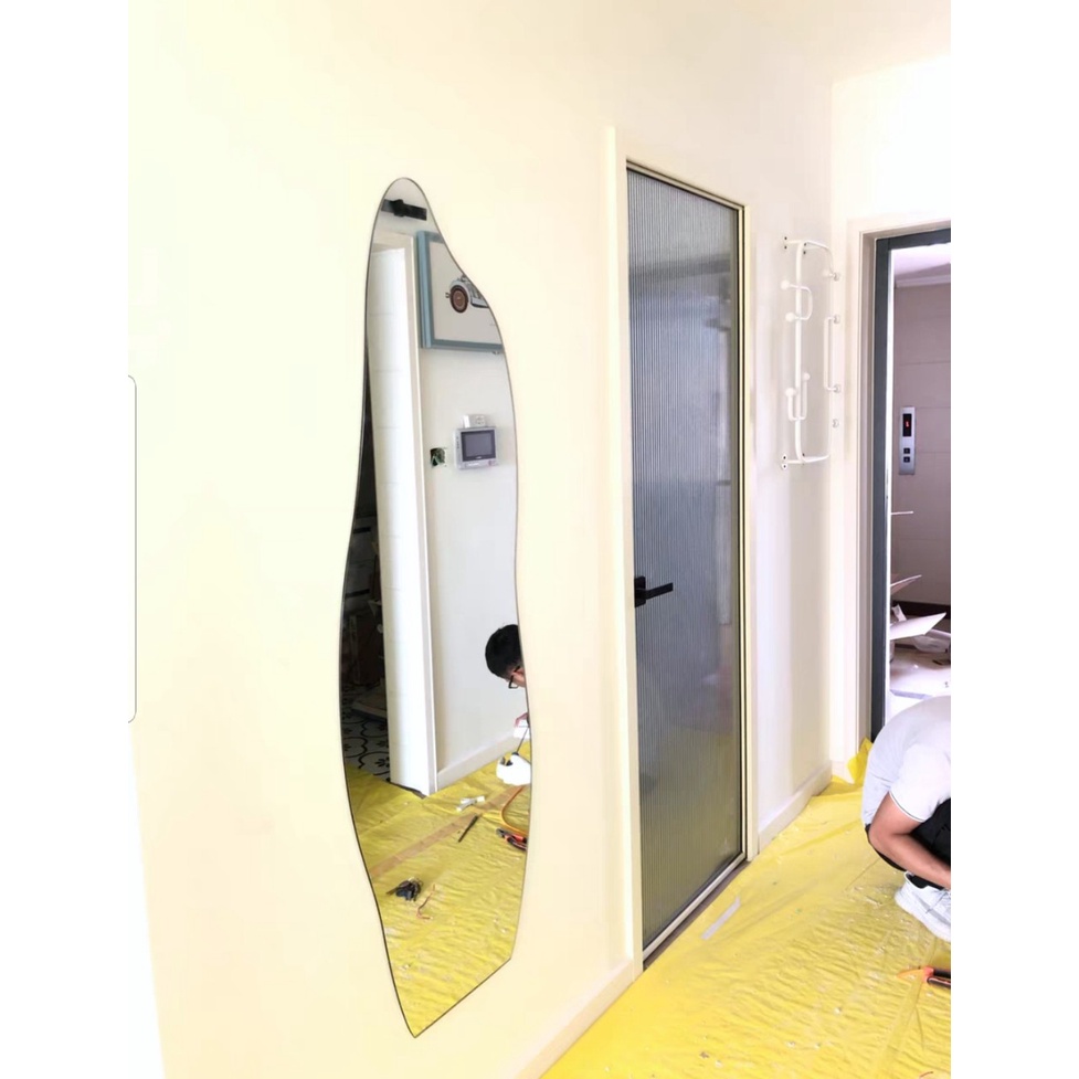 Gương toàn thân hình hạt đậu VUA GƯƠNG CAO CẤP decor treo phòng khách,phòng ngủ có led cảm ứng