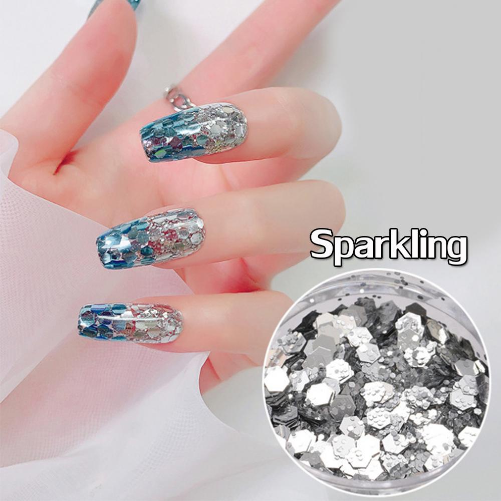 Hộp Sequin Lấp Lánh Nhiều Kích Cỡ Dùng Trang Trí Móng Nghệ Thuật