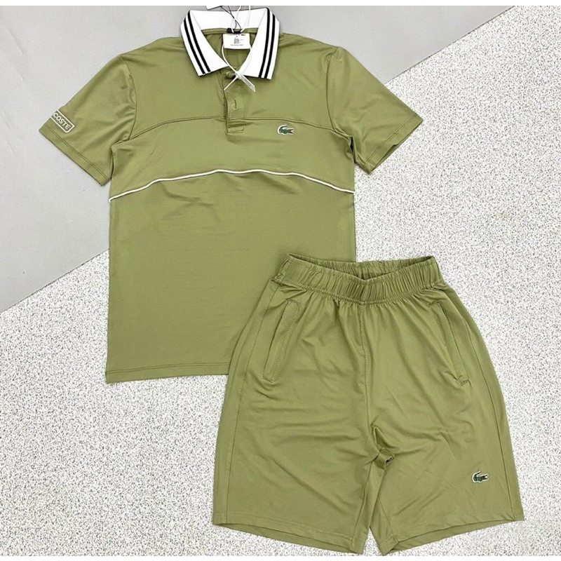 Bộ thể thao nam mùa hè có hoạ tiết mã Lc1, Bộ thể thao cotton co dãn phong cách hàn quốc btshop từ 45 đến 75 kg