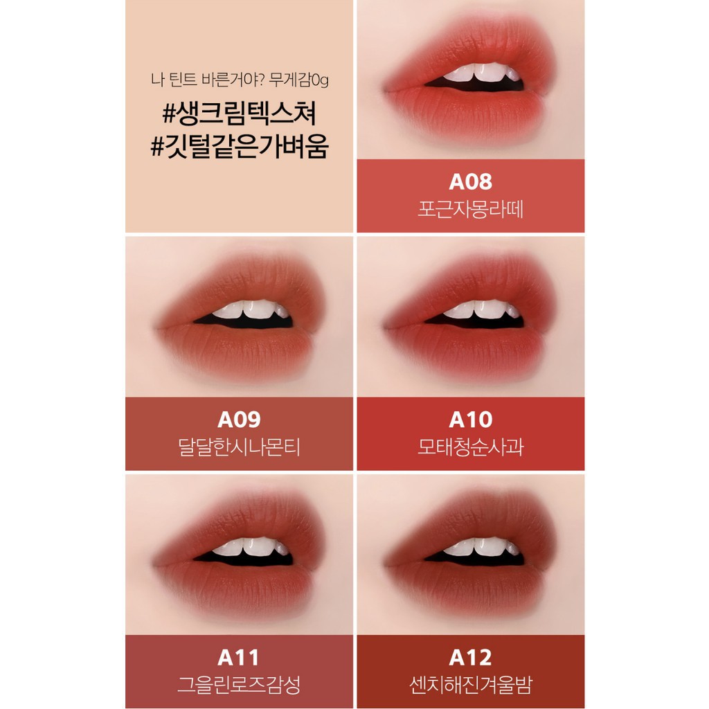 [giá sỉ] Son Kem Lì Black Rouge Air Fit Velvet Tint Ver 1,2,3,4,5