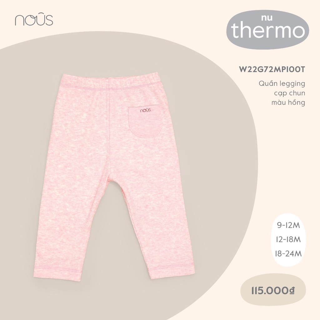 Quần legging Nous cho bé trai, bé gái size từ 0-3m đến 18-24m
