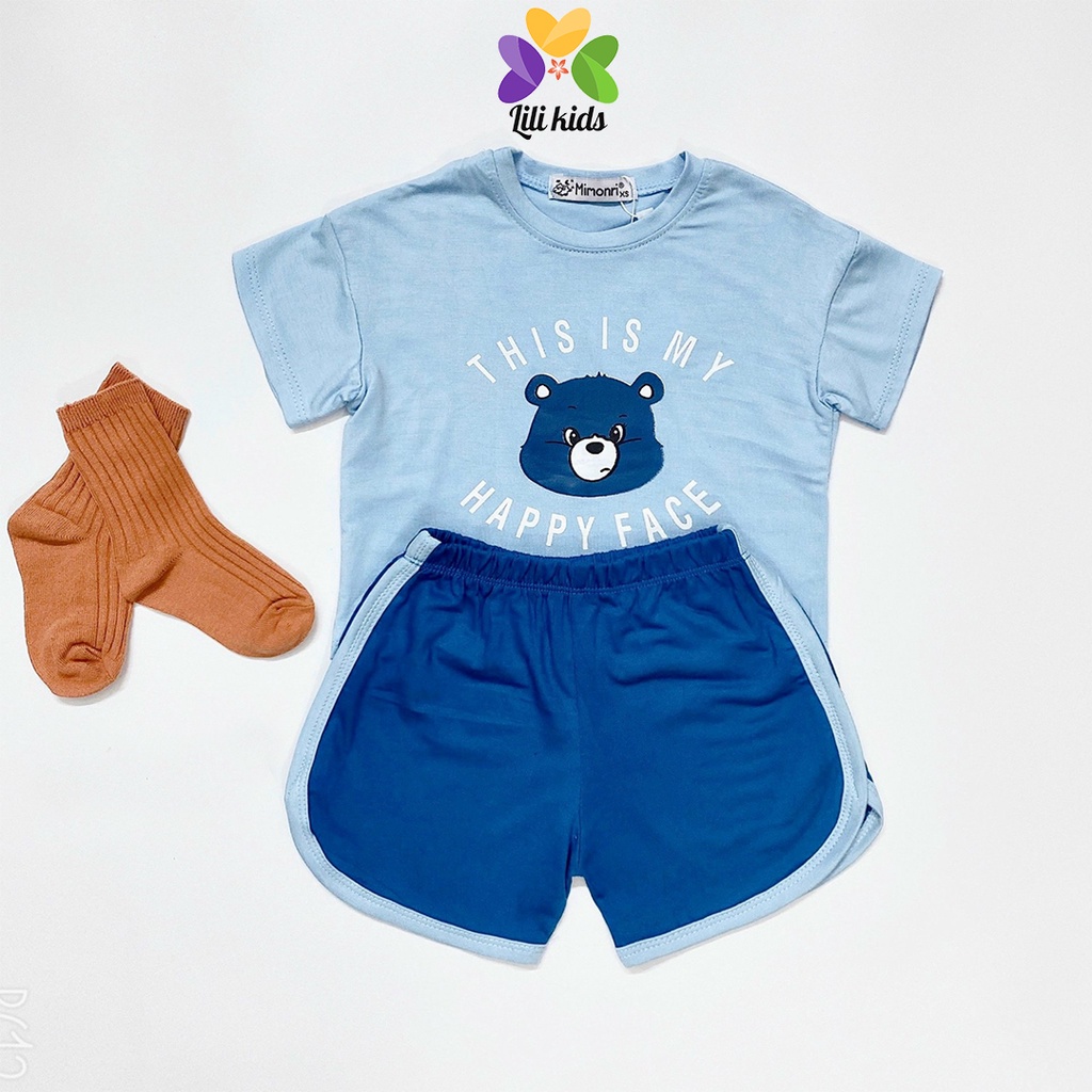 Bộ Cộc Tay Cho Bé Trai Bé Gái Chất Thun Lạnh Lili.kids Họa Tiết Động Vật Cho Bé (Size 6-18kg) BCT01