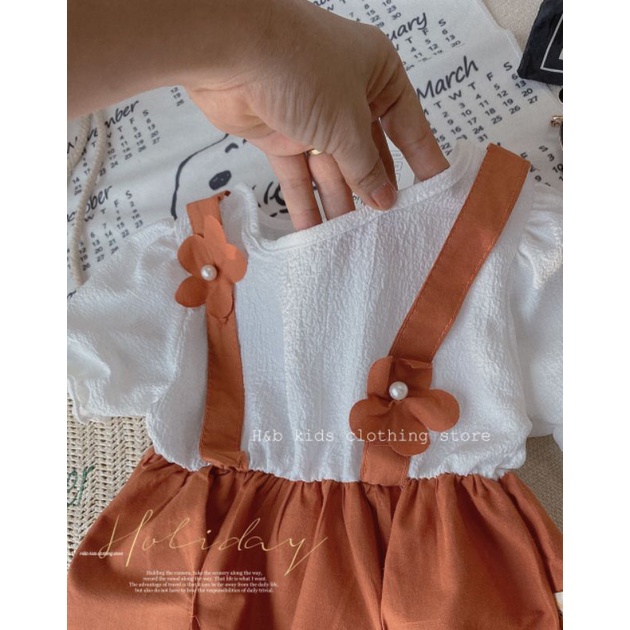 Váy Đầm Cho bé Gái, Váy Giả Yếm Chất Đũi Mềm Mát Cho Bé Gái_Umeekid