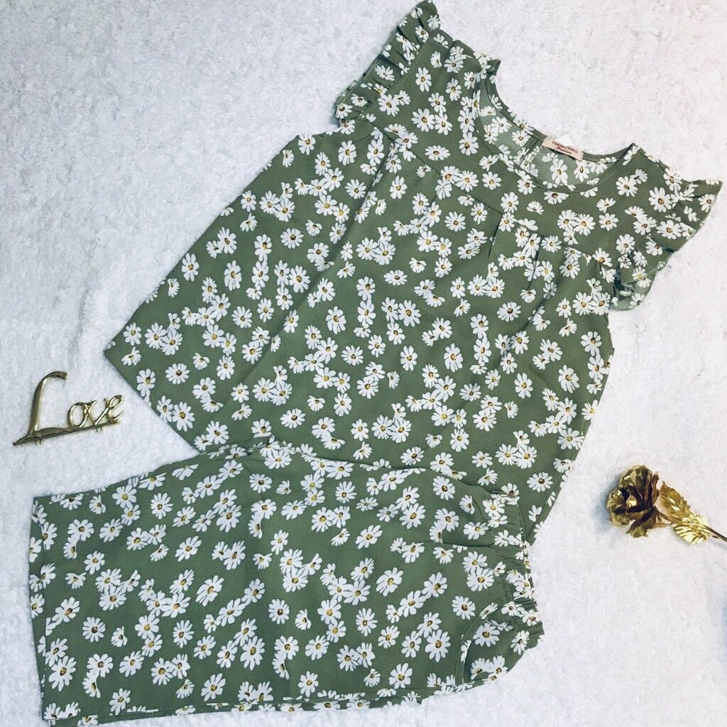 Đồ Bộ Nữ B01 VNXK Chất Liệu Lanh Thái Lụa Lửng Mặc Nhà Mềm Mại Không Nhăn | BigBuy360 - bigbuy360.vn