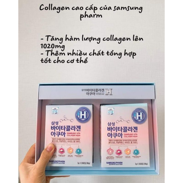 Bột Collagen Xanh Samsung Pharm Vita Aqua