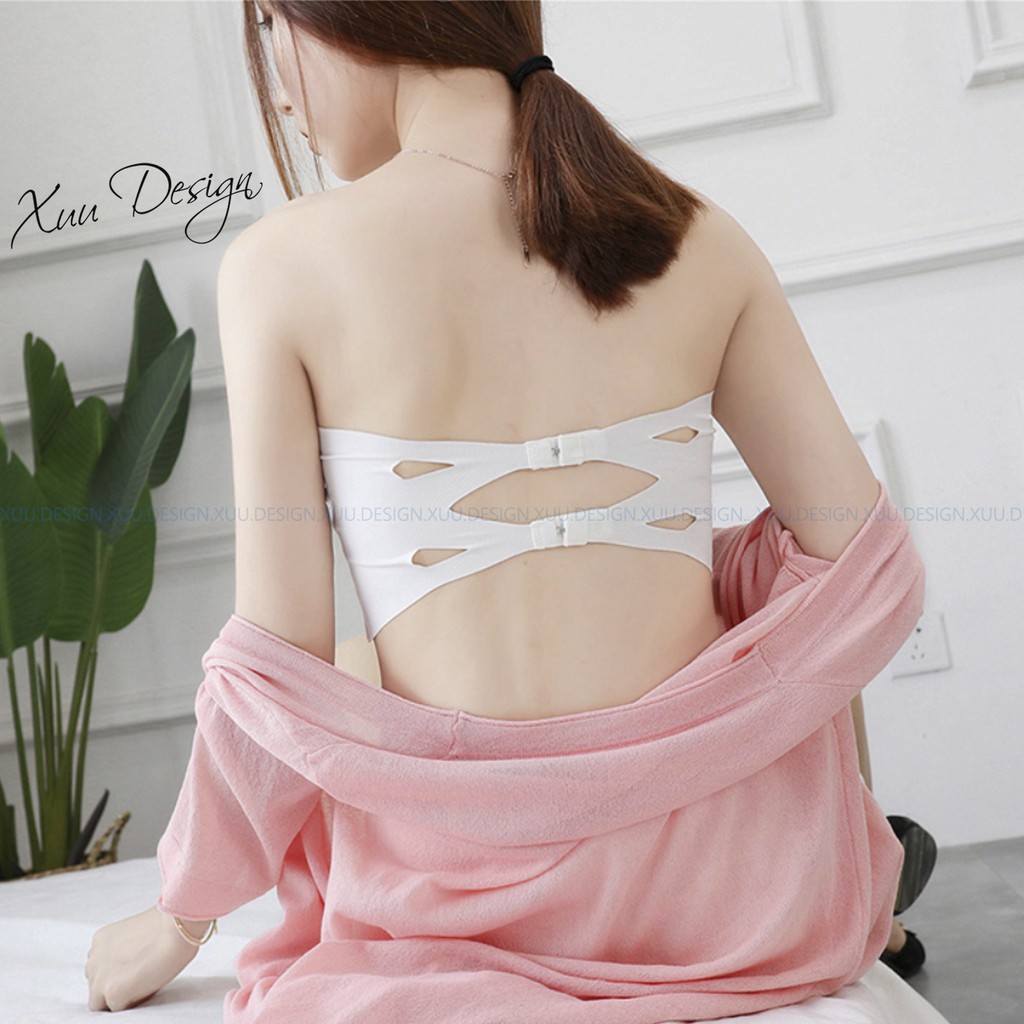 Áo Bra cao su cao cấp trơn không dây Xuu có đệm nâng ngực BR06
