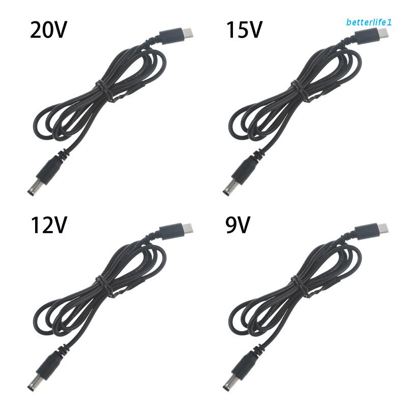 Dây Cáp Chuyển Đổi BTM 98cm USB C/Type-C PD Sang 12V 5.5x2.1mm Cho Laptop