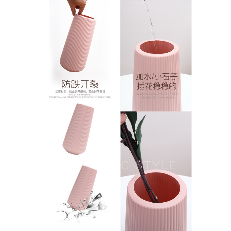 Bình hoa nhựa PE để bàn trang trí phòng khách phòng ngủ