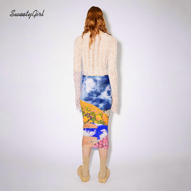 Đầm Mini Không Tay Hở Vai Ôm Eo In Họa Tiết Nhiều Màu Sắc Thời Trang 2022 Cho Nữ