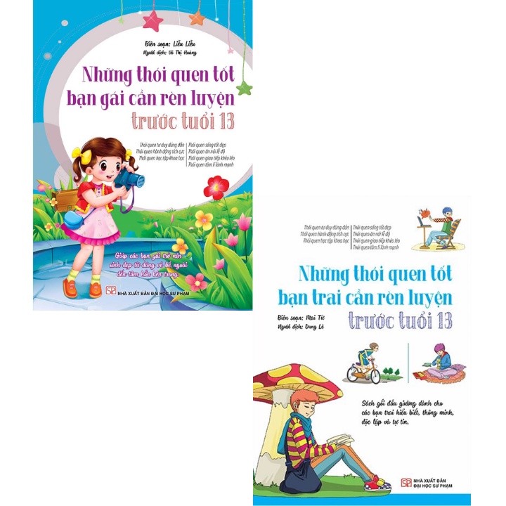 Sách - Combo Những Thói Quen Tốt Bạn Trai &amp; Bạn Gái Cần Rèn Luyện Trước Tuổi 13 (Bộ 2 Cuốn) - TV