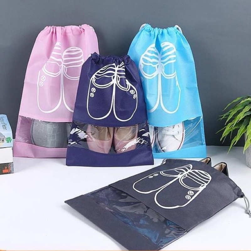 Túi Vải Dây Rút Đựng Giày Chống Bụi Bẩn Size Lớn Mang Đi Du Lịch Tiện Lợi