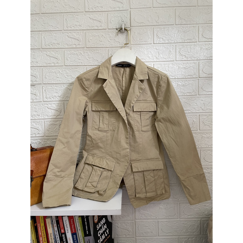 Áo kaki cổ vest túi hộp COCOSIN