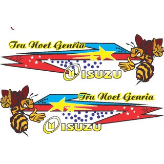 tem con ong,tem dán xe isuzu,tem dán xe tải