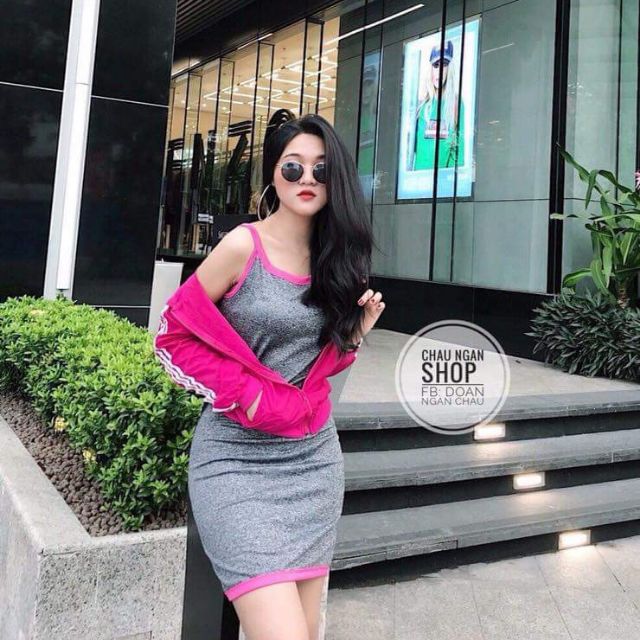 SET ĐẦM BODY KÈM ÁO KHOÁC (kèm clip thật)