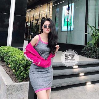 Set đầm body kèm áo khoác