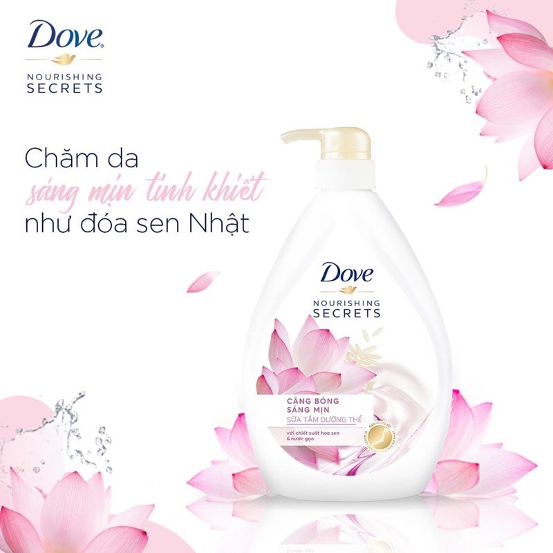 Sữa tắm DOVE 550g căng bóng tươi mới