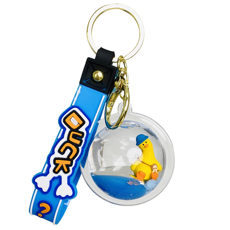 Móc Khóa Hình Chú Vịt Màu Xanh Dương Dễ Thương
