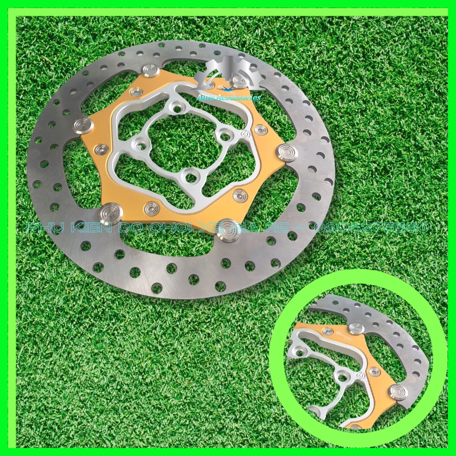 Đĩa Thắng Trước BRCMBE OVERSIDE 4 lỗ Khoen SALAYA (NEW 100%) size 267mm Kèm PÁT CNC lắp thông dụng Tất Cả các dòng xe