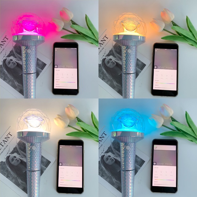 Lightstick Seventeen Ver 2 bắt Bluetooth đổi màu hàng Unoff (gậy cổ vũ) CARAT BONG VER 2