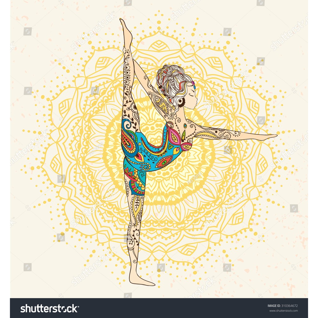 Tranh lụa 3d trang trí chủ đề Yoga Thước 1,5m x 2m YOGA 10