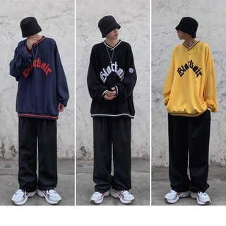 Áo sweater nỉ phom rộng unisex BLACKAIR nỉ bông dày giá rẻ (Sủ từ 5sp bất kì)