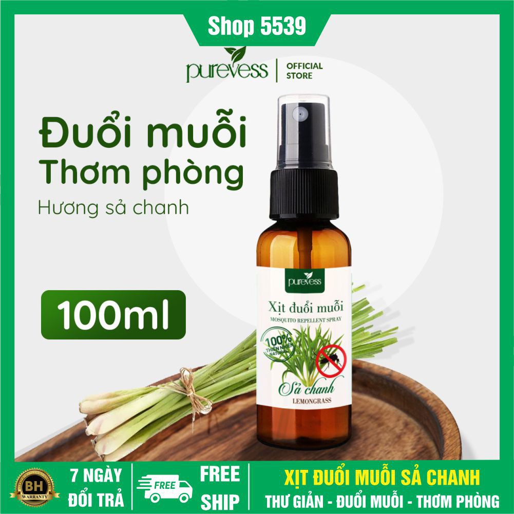 Tinh dầu đuổi muỗi sả chanh thơm phòng dạng xịt đuỗi muỗi, khử mùi nấm mốc - Shop 5539