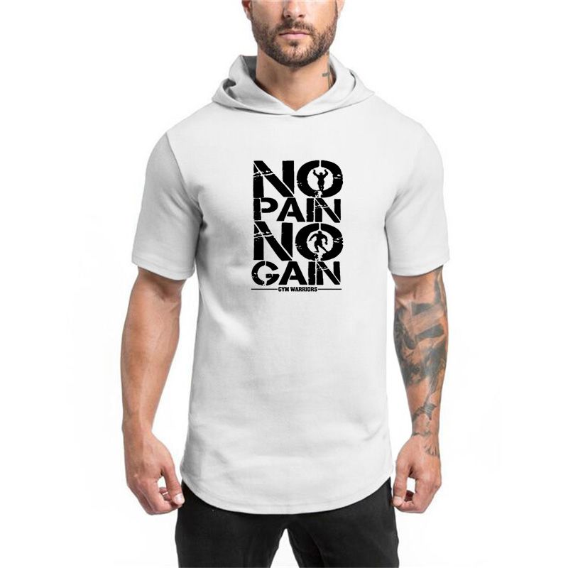 MỚI Áo thun thể thao có mũ trùm đầu tay ngắn thời trang mùa hè cho nam