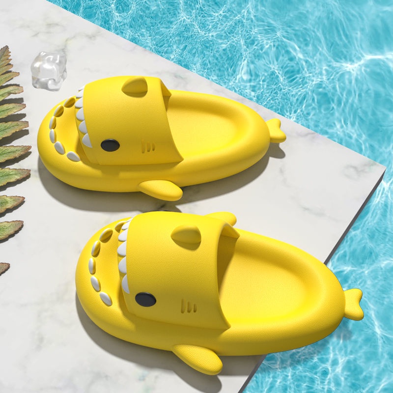 Dép Đi Trong Nhà Đế Cá Mập Dày Hình  Phong Cách Hàn Quốc Cho Cặp Đôi