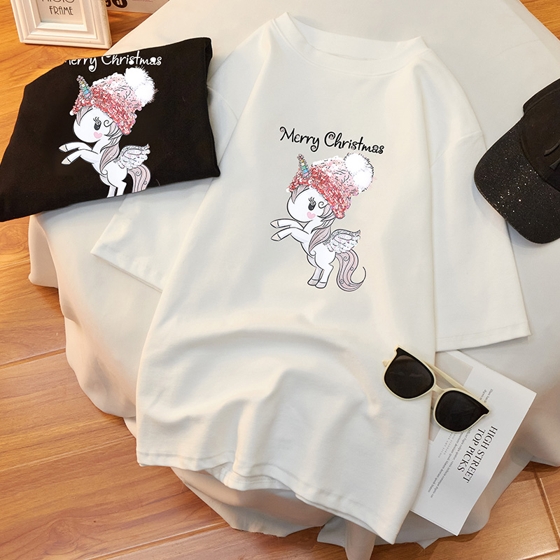 NRVP Áo thun tay ngắn in hình dễ thương có size 5XL cho nữ 2020