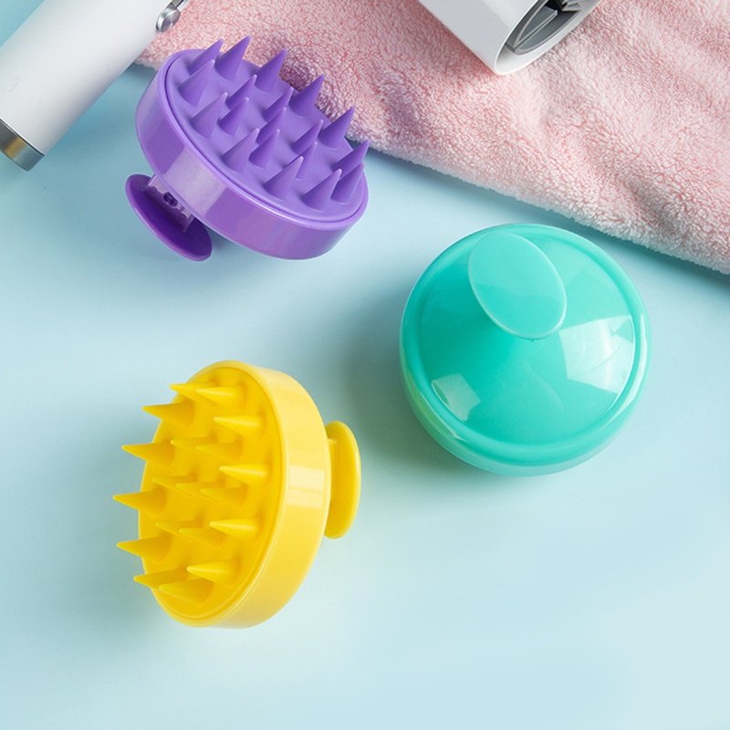 Bàn Chải Silicone Mini Mát Xa Da Đầu Khi Tắm Tiện Dụng