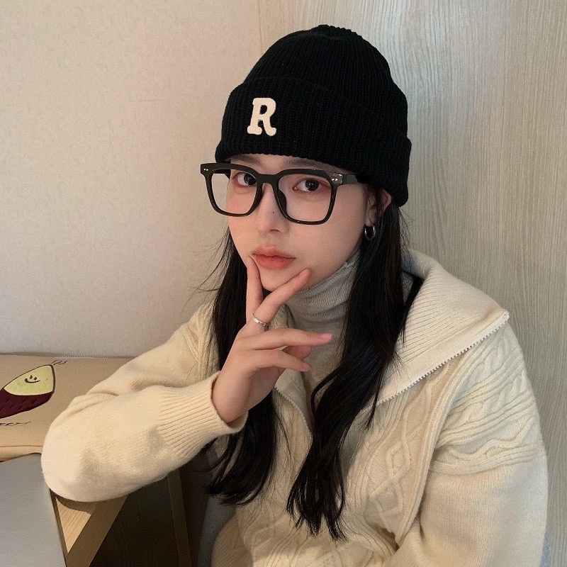 16 Màu Mũ Len Thêu Họa Tiết Chữ Thời Trang Thu đông Sành điệu Dành Cho Nữ