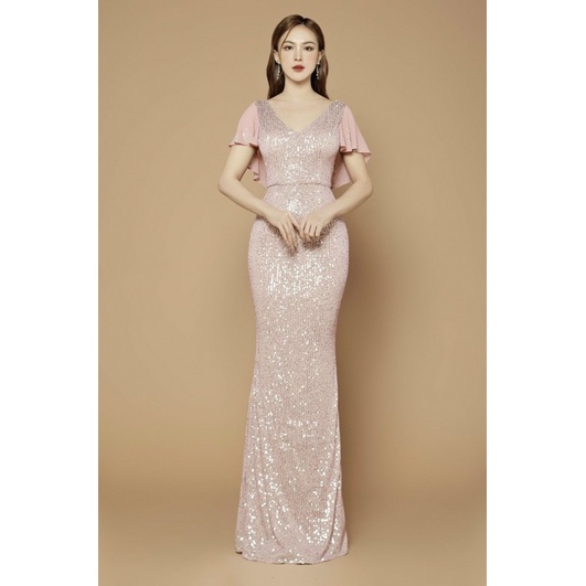 SIZE>70KG ĐẦM DẠ HỘI KIM SA TAY CHOÀNG