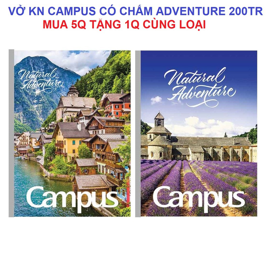 Vở KN Campus có chấm Adventure 200 trang - Mua 5 tặng 1