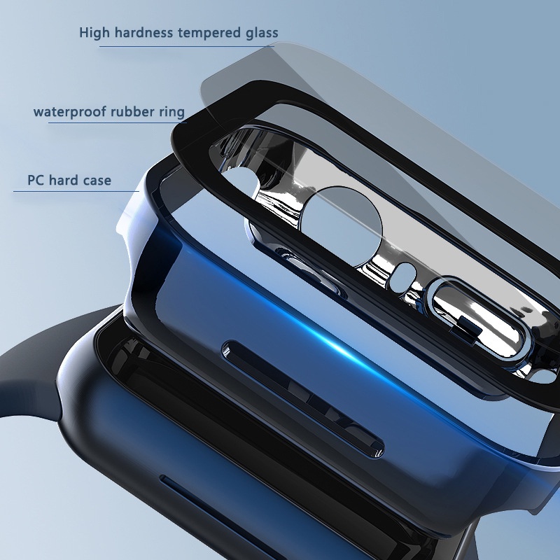 Kính Cường Lực Cứng Chống Thấm Nước Bảo Vệ Màn Hình Cho Apple watch 7 6/se/5/4 7 6 se 5 40mm 44