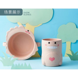 Khay Bát Ăn Dặm Lúa Hình Mạch Khủng Long Đáng Yêu