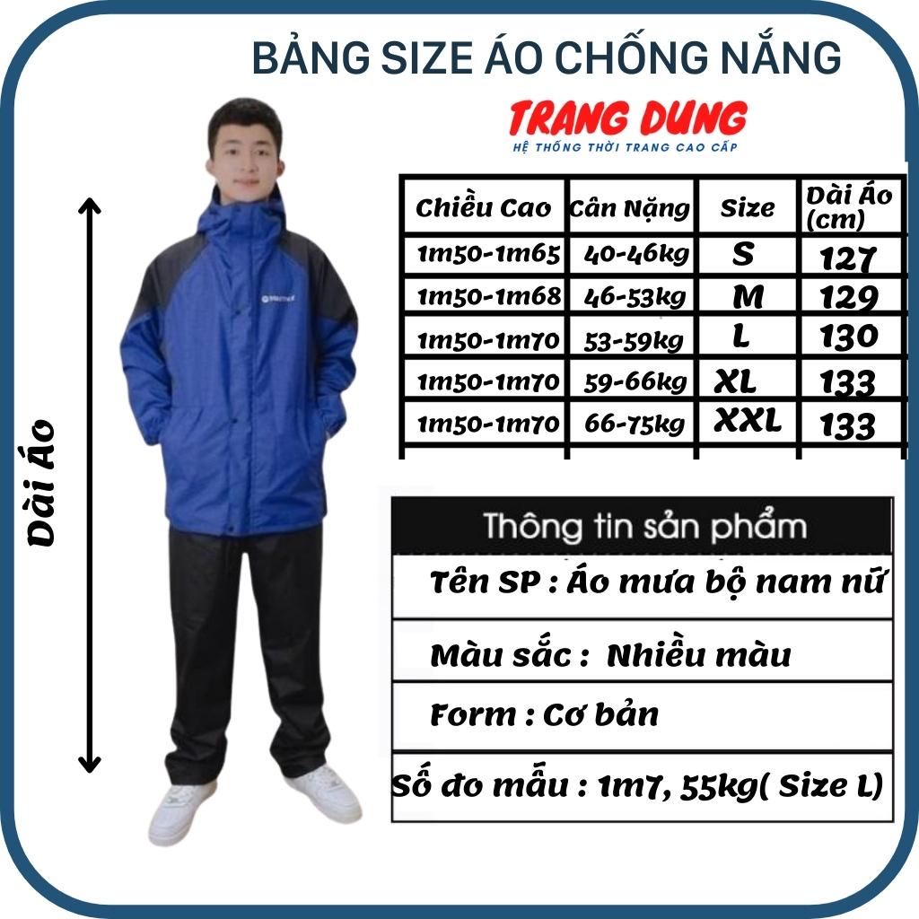 Áo mưa thời trang Nam Nữ chất vải PU cao cấp chống thấm, chống gió - Áo mưa bộ Hàn Quốc Xịn