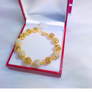Lắc tay kiểu bi dát vàng 18k cao cấp mẫu mới