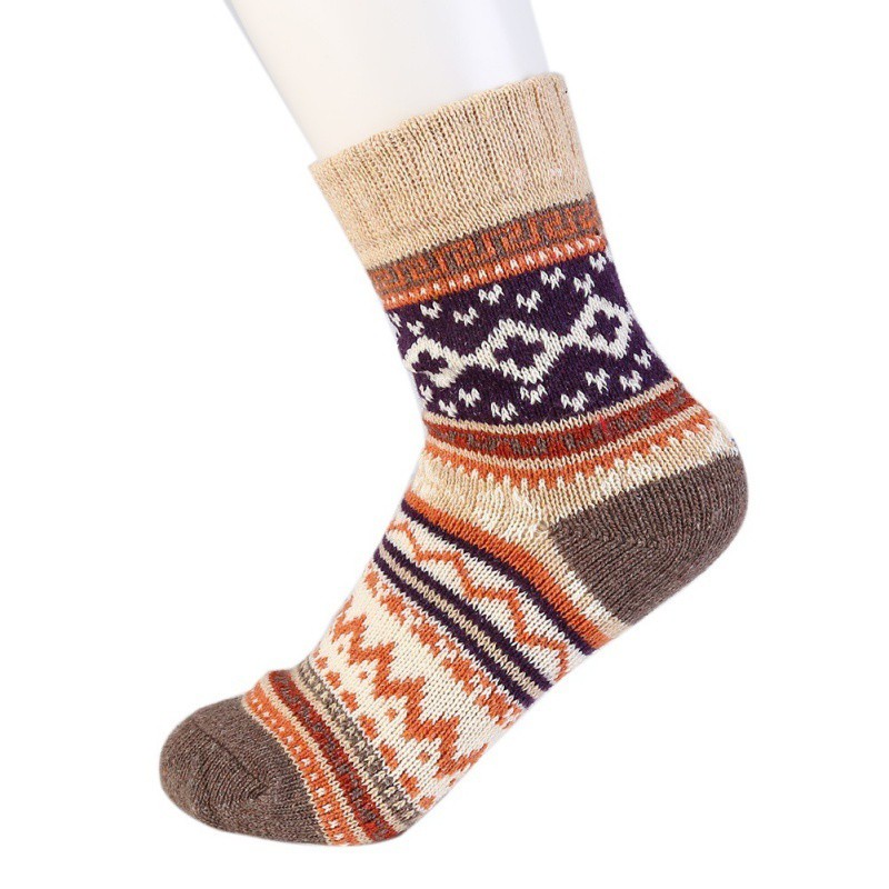 Vớ Len Giữ Ấm Mềm Mại Phong Cách Retro