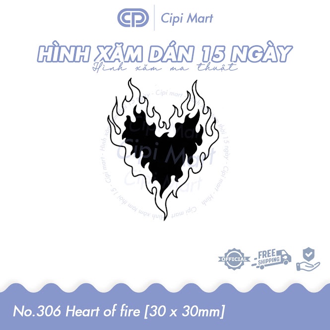CIPI MART - Hình xăm tạm thời 15 NGÀY - chống nước, cọ xát 306