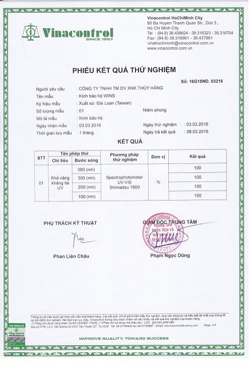 [ Hàng chất lượng] Mắt kính bảo hộ lao động WINS W2004