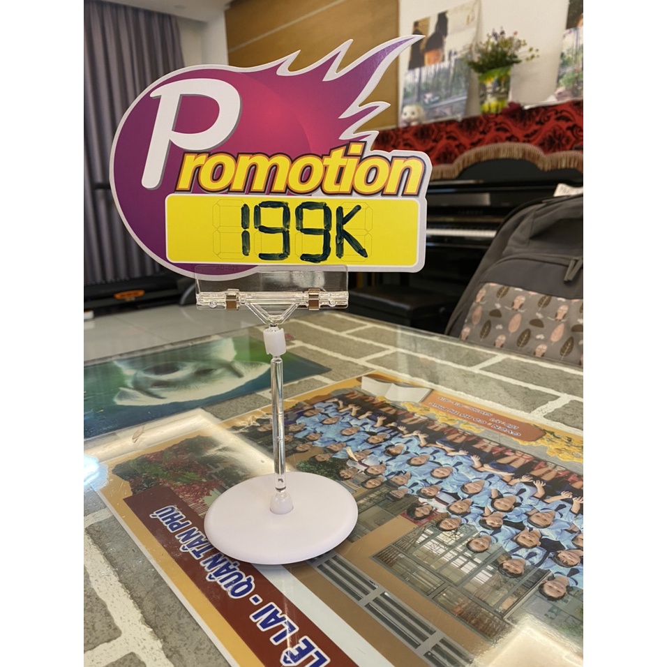 Combo 60 chân wobbler , chân đế kẹp nhựa để kẹp tấm quảng cáo, tấm sale dùng tại shop, cửa hàng, siêu thị