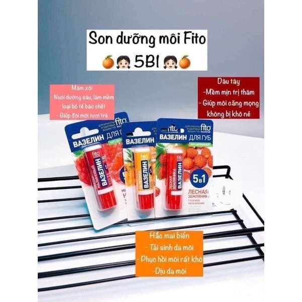 Son dưỡng môi Vaseline Fito 5in1 Nội địa Nga