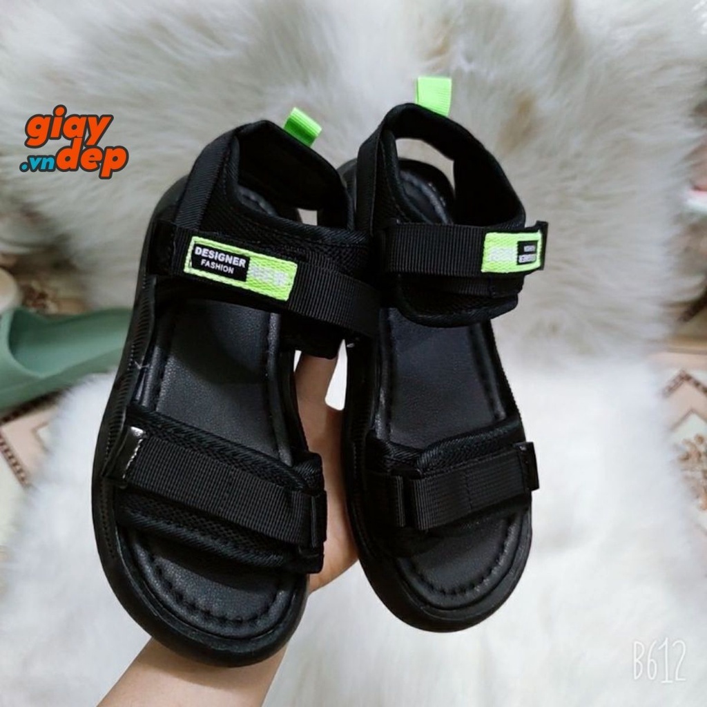 Sandal Nữ Kiểu Dáng Hàn Quốc GADEVI Quai Dán FIN 3 Màu Hot Trend GD009