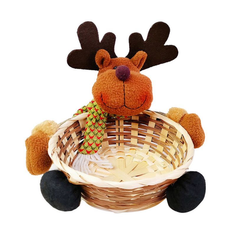 Giỏ Đựng Kẹo Hình Ông Già Noel / Người Tuyết / Nai Sừng Tấm Trang Trí Tiệc