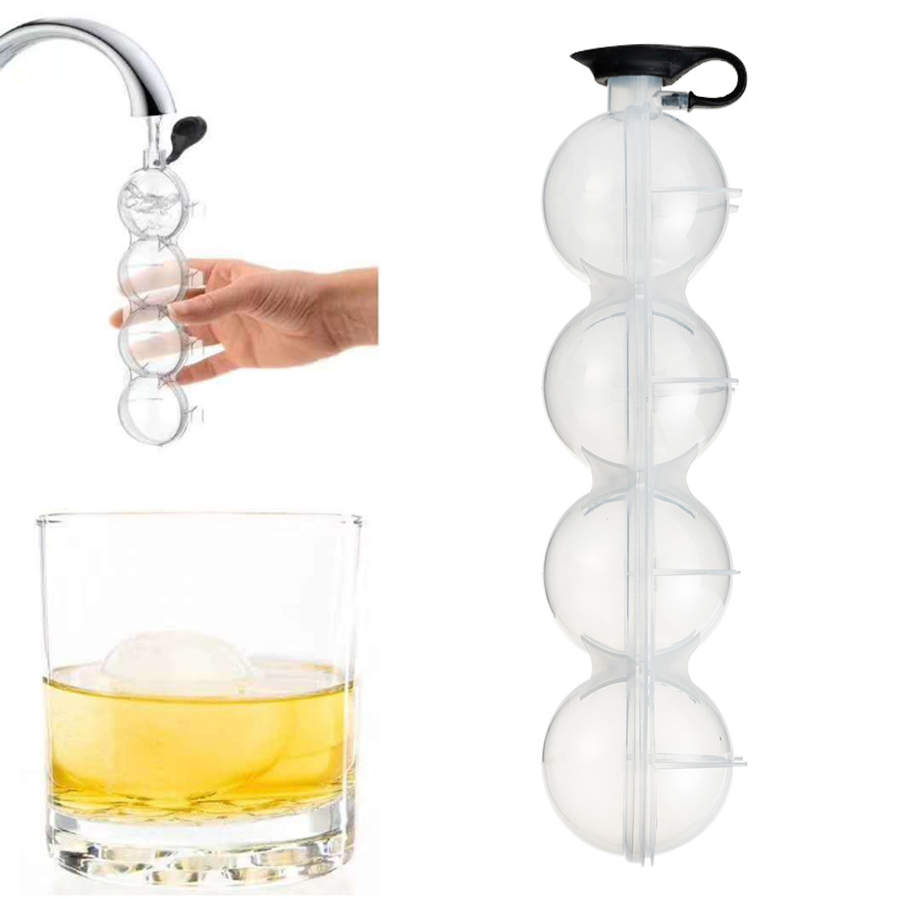 Khuôn Làm Đá Hình Cầu 4 Lỗ