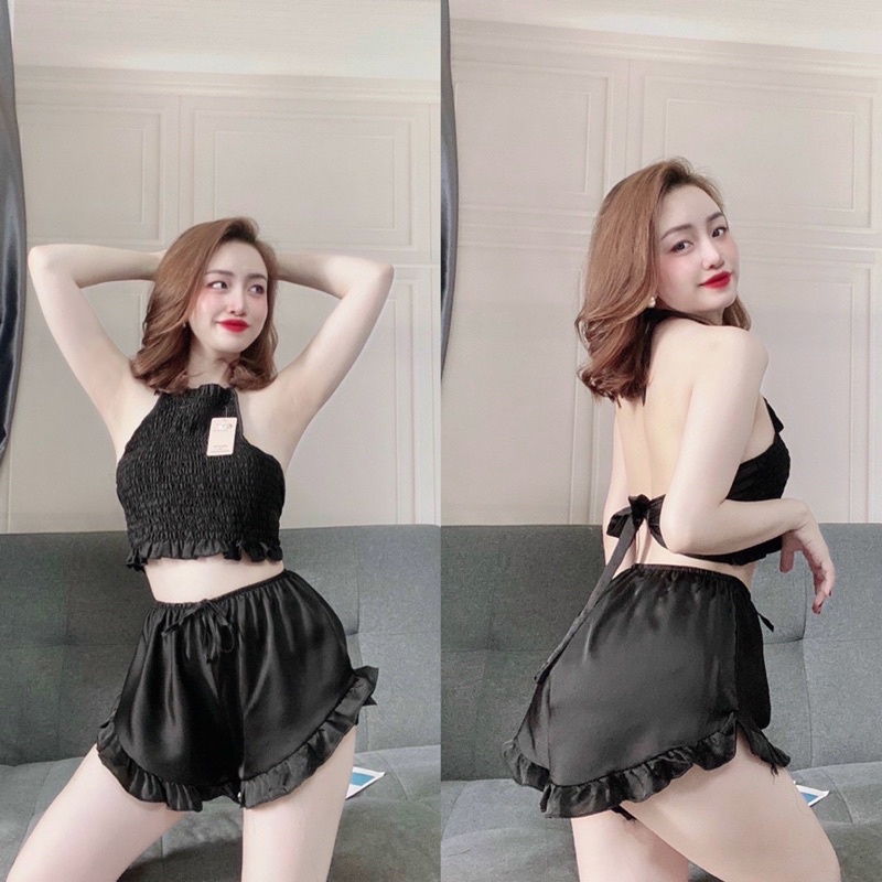 BỘ YẾM NHÚN SATIN 🔥FREESHIP🔥 BỘ NGỦ SATIN | BigBuy360 - bigbuy360.vn