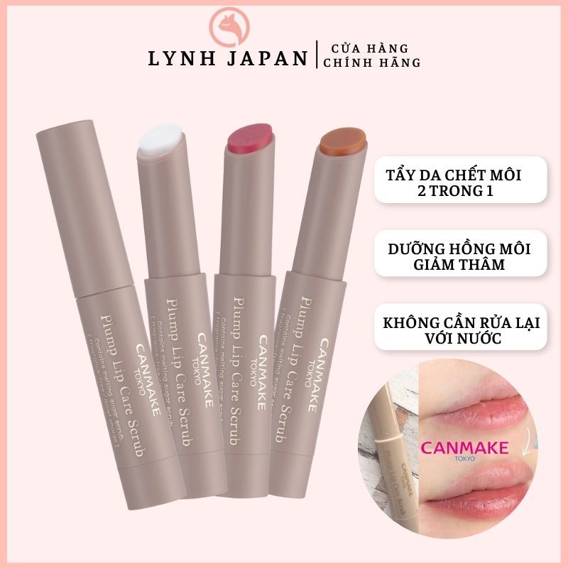 Tẩy Da Chết Môi Dưỡng Hồng Môi Canmake Plump Lip Care Scrub 2 trong 1 Nhật Bản