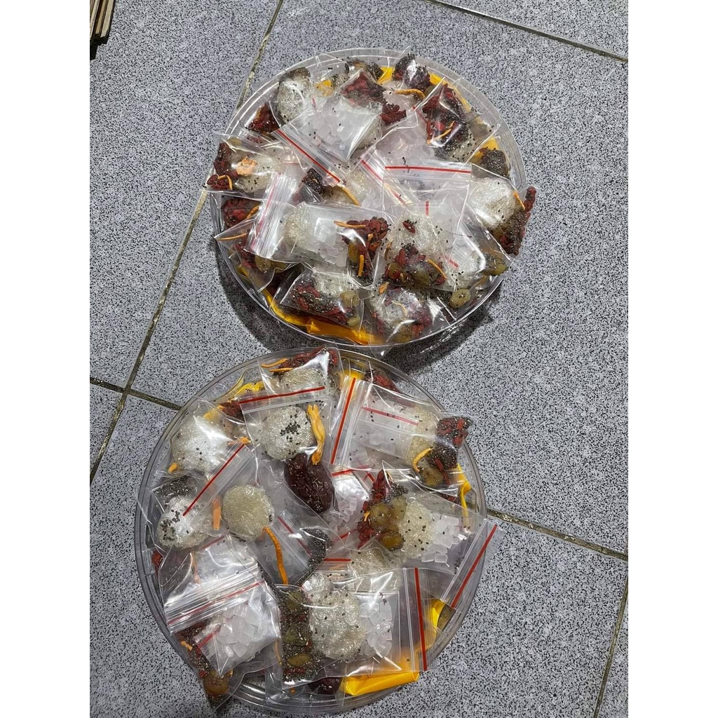 COMBO 5 SET YẾN BABY MIX ĐỒ CHƯNG HẠT CHIA, TÁO ĐỎ, LONG NHÃN, NẤM ĐÔNG TRÙNG, ĐƯỜNG PHÈN