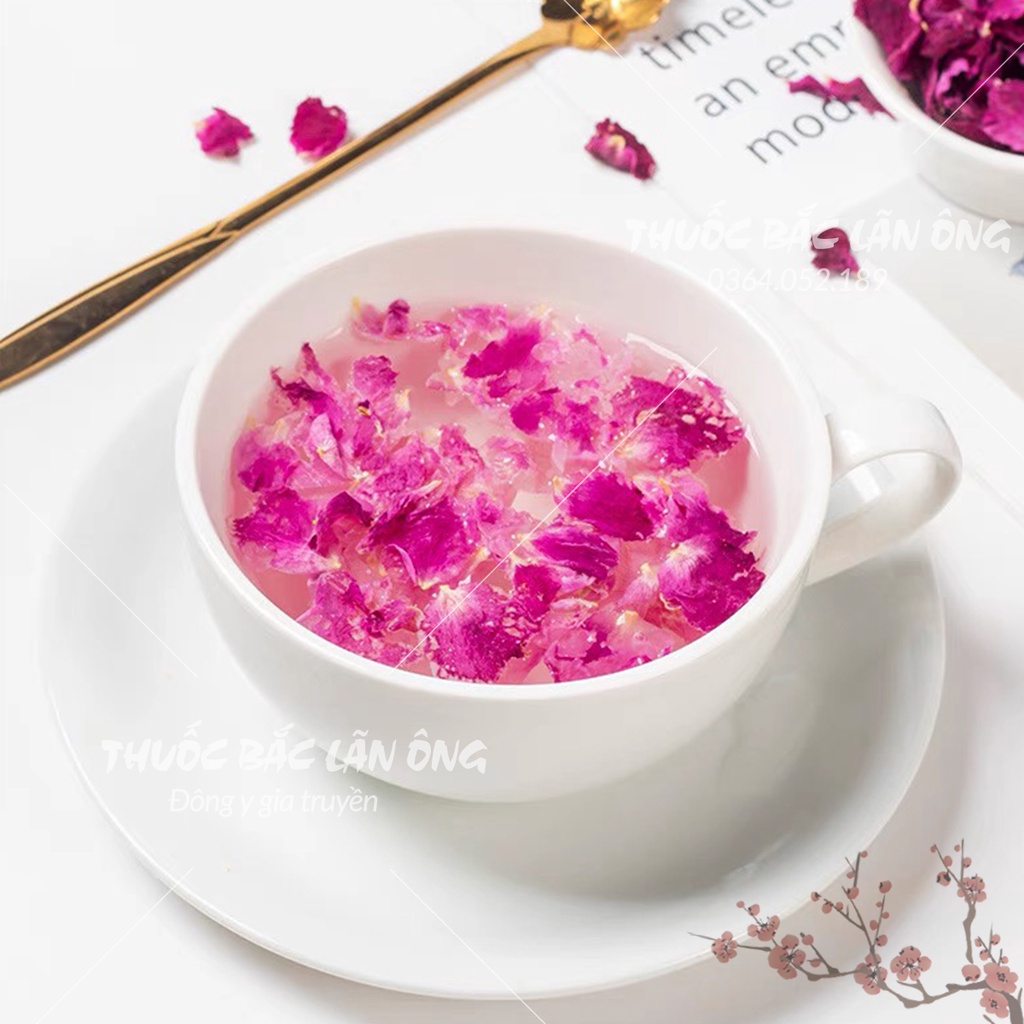 Cánh hoa hồng khô 500g (Trà hoa hồng dưỡng nhan, dùng ngâm bồn tắm detox cơ thể)