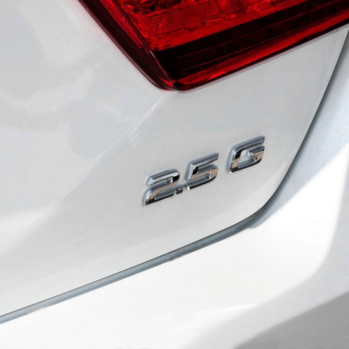 Sản phẩm Decal tem chữ inox 2.5G, 2.5Q và 2.5S dán đuôi xe hơi, ô tô ..